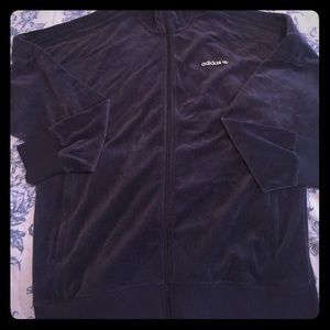 Black Adidas Velour Jacket